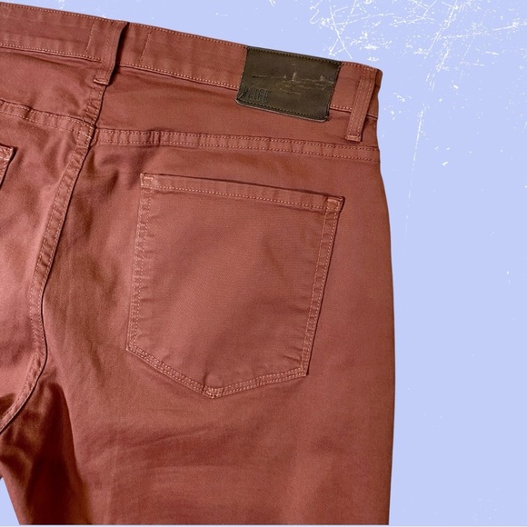 PAIGE Denim ‘Normandie’ Straight Leg Men’s Jeans in “Canyon Red” Size 32 - Picture 11 of 14